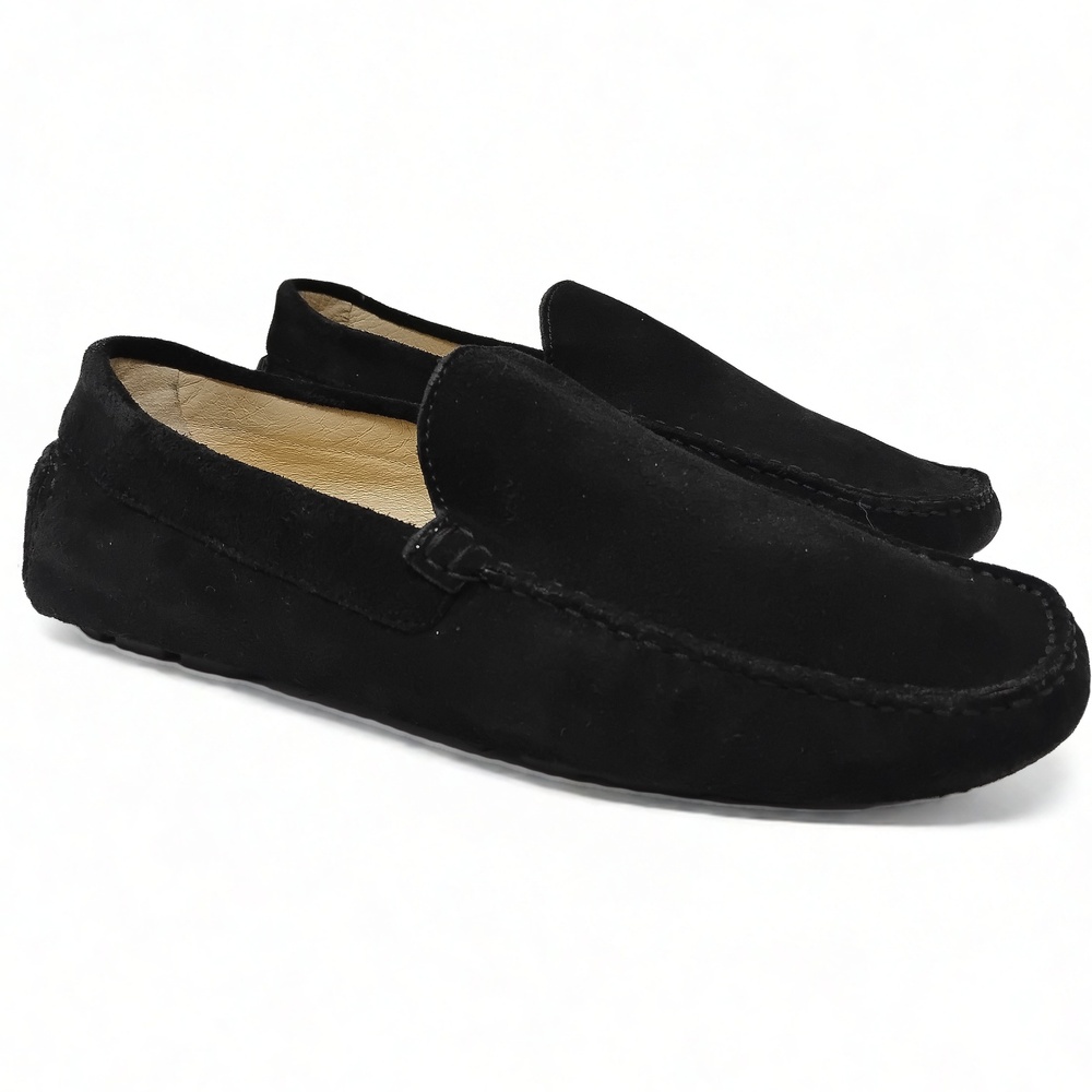 Minimalist Preppy Barneys New York Suede Driving Loafers Slip On Italy Size 8.5